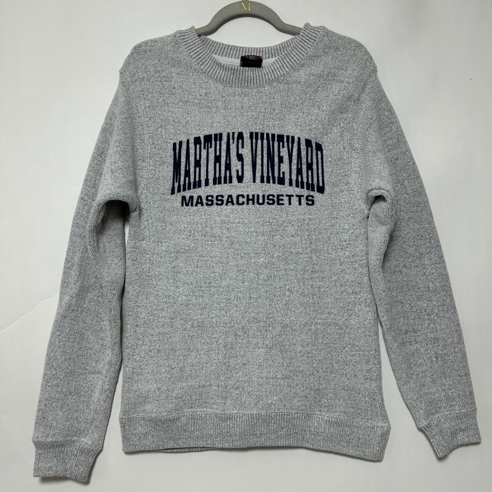 Marthas Vineyard Sweatshirt Women S Grey Mass Collegiate Isaac's Designs Coastal